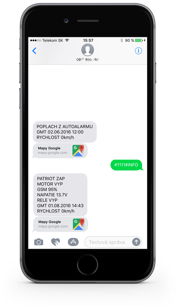 Patriot X sms screen